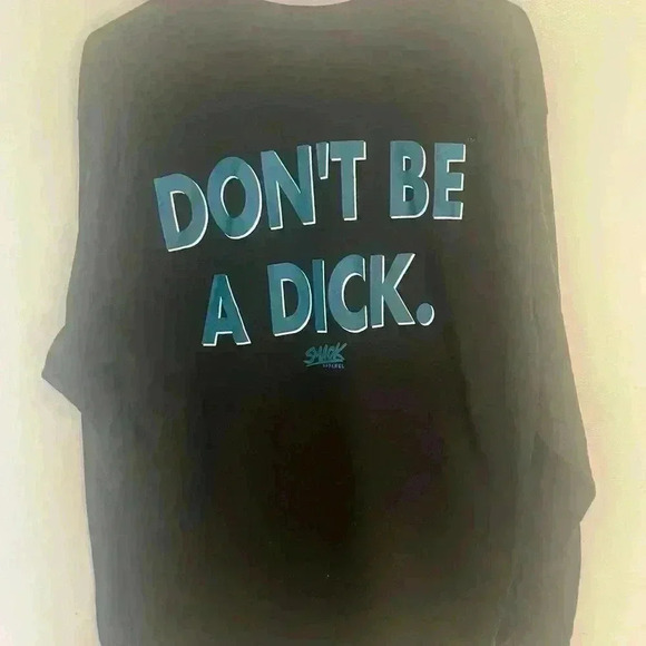 Gildan Men's Large T-Shirt Dick Is A Cowboys Fan Don't Be A Dick Long Sleeve - Picture 4 of 9